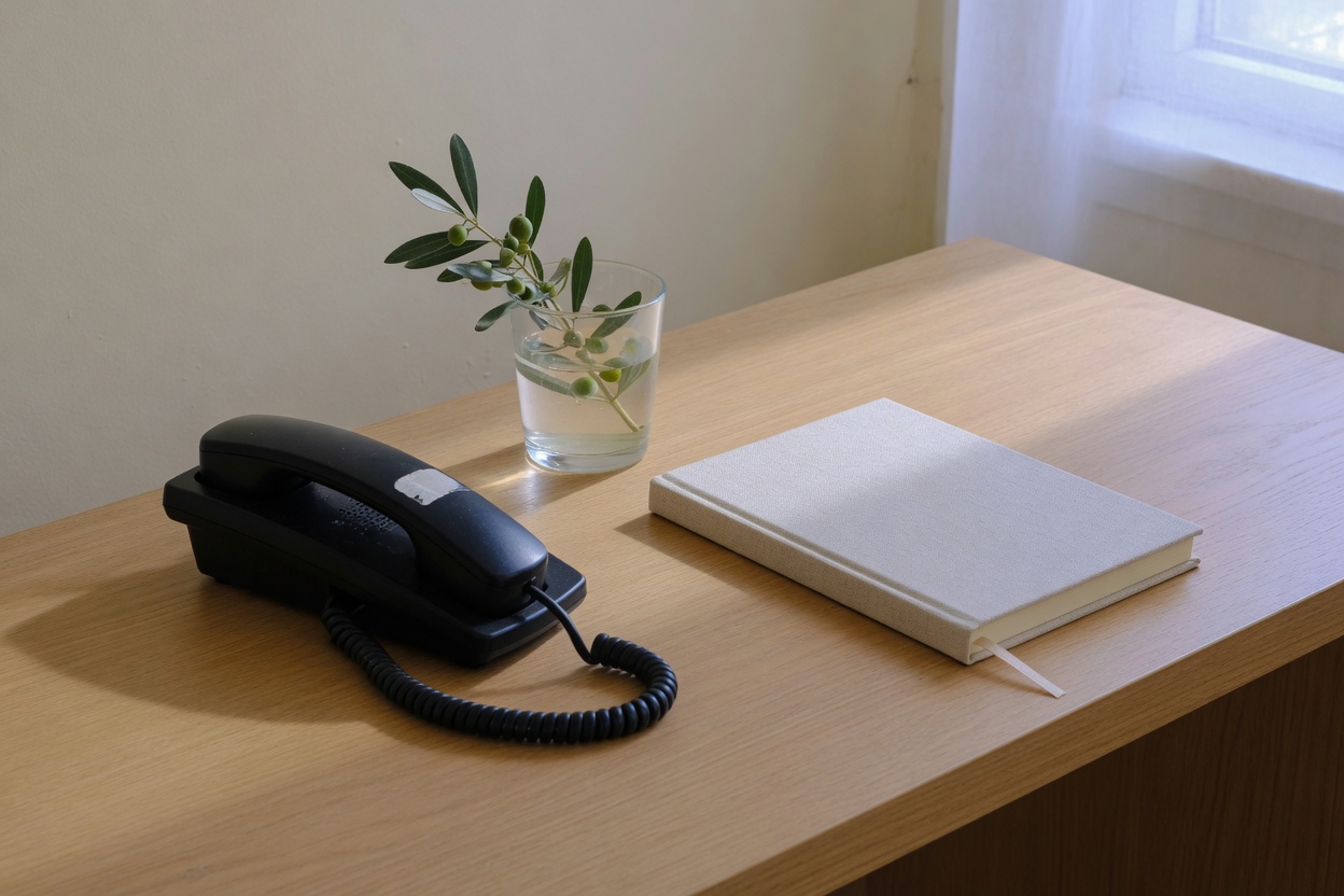 A quiet office desk